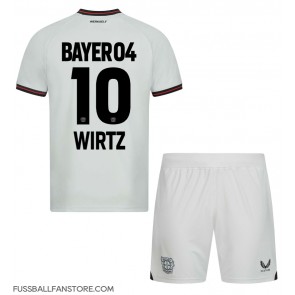 Bayer Leverkusen Florian Wirtz #10 Replik Auswärtstrikot Kinder 2023-24 Kurzarm (+ Kurze Hosen)